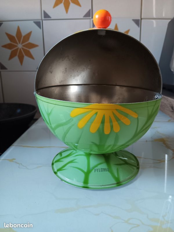 Sucrier Design PYLONES Abu - Orange, Plastique - Vintage Pop Acidulé - Neuf