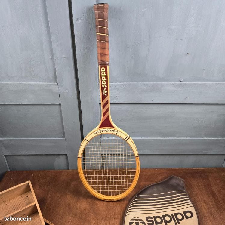 Ancienne Raquette De Tennis Spéciale Fil D'acier Et Bois - Modèle 915 - Déco Vintage Collection