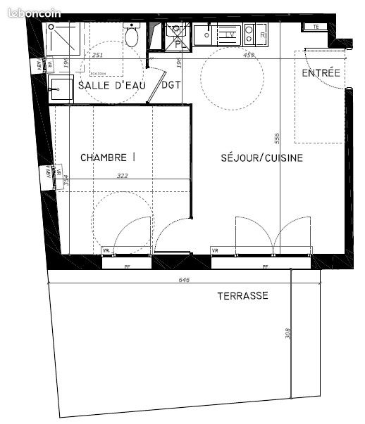 Appartement 2 pièces 38 m² · à Toulouse · 38 m² · 599 €/mois