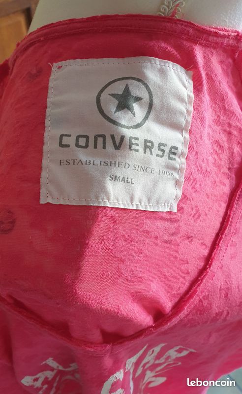 Tshirt Rose fuchsia Converse Taille 36/S (image 7)