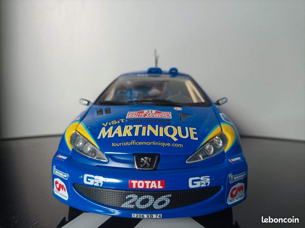 Solido 1/18 Peugeot 206 WRC N°31 - Rallye San Remo 2001 - Simon Jean-Joseph