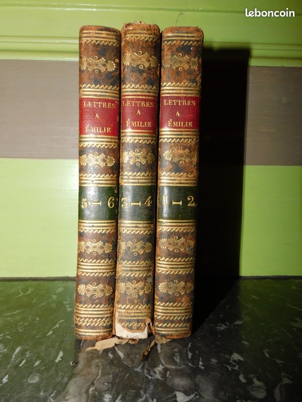 Lettres a émilie sur la mythologie c-a demoustier 6 tomes en 3 vol. Gravures 1817 vénus apollon etc (image 1)