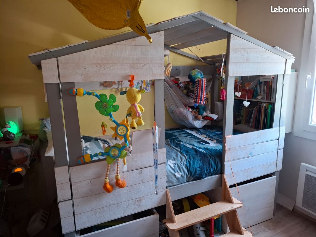 Lit Cabane enfant Clos 90x190 (image 1)