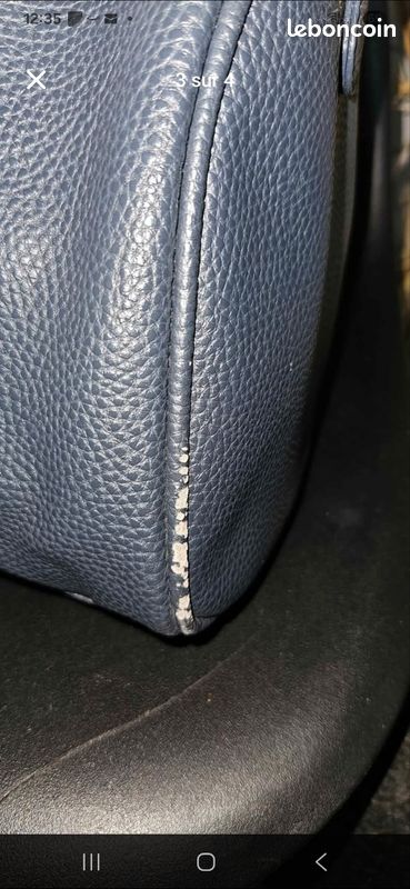 Sac à Main Vintage Guy Laroche Années 90 – Bleu Marine, Porté épaule, Cuir Et Plastique