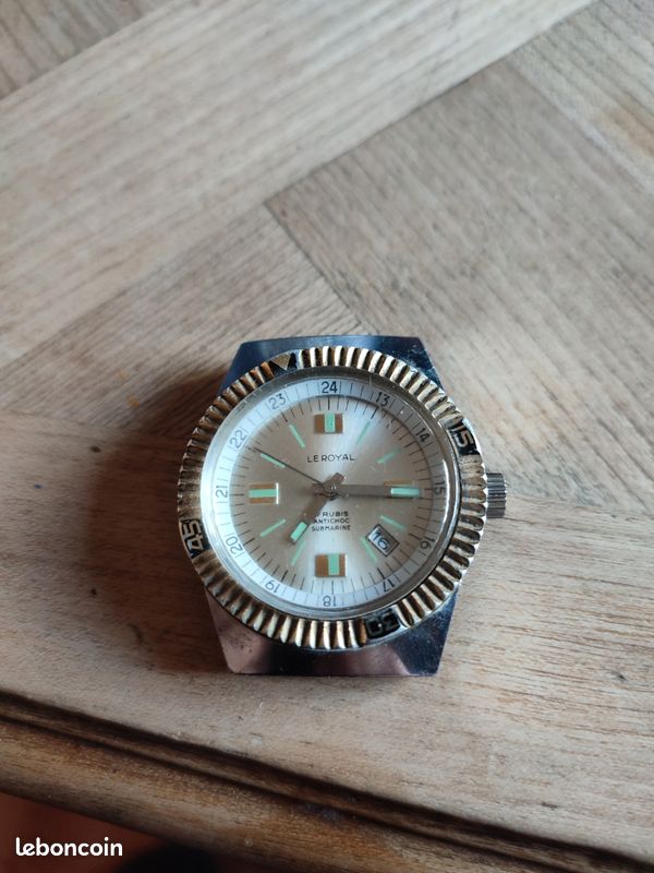 Montre Plongée Vintage Antichoc Homme - Marque LX - Occasion Ancienne