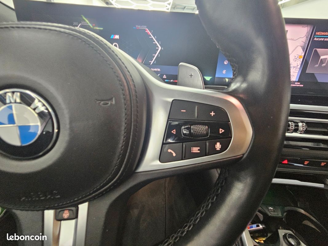 BMW 420i cabriolet M Sport / feux laser / ecrans full curvate display / siege chauffant / chauffage de nuque / régulateur auto adaptatif / feux auto / essuie-glace auto / volant chauffant / hayon ... (image 17)