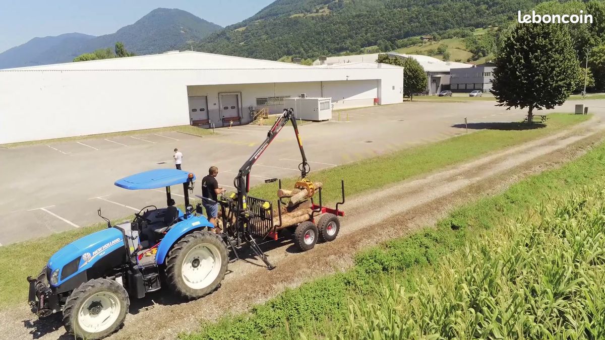 🚨 PROMO – DFAE – Remorque forestière de debardage FTG Källefall FB50 + grue FB42L –6.5 tonnes – Homologuée routebar (image 1)