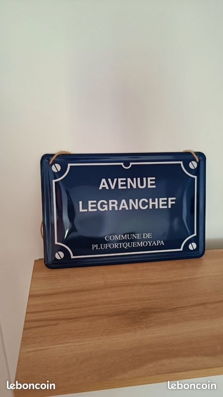 Plaque de rue avenue le grand chef 30x20cm (image 1)