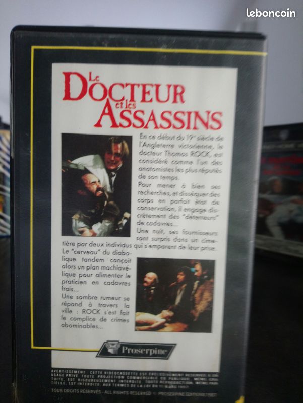 Le Docteur et les Assassins (The Doctor and the Devils) 1985 VHS RARE (image 2)