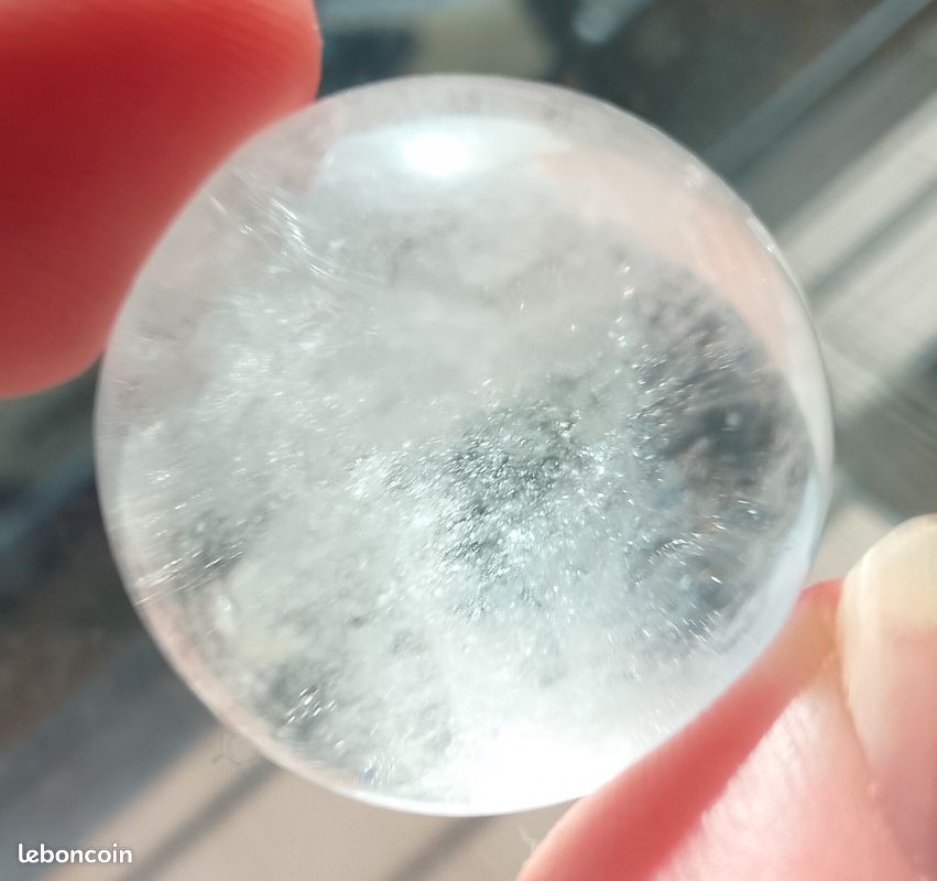 17.2gr 23.1mm sphère (boule) en cristal de roche de Madagascar pierre naturelle sculptée (image 19)