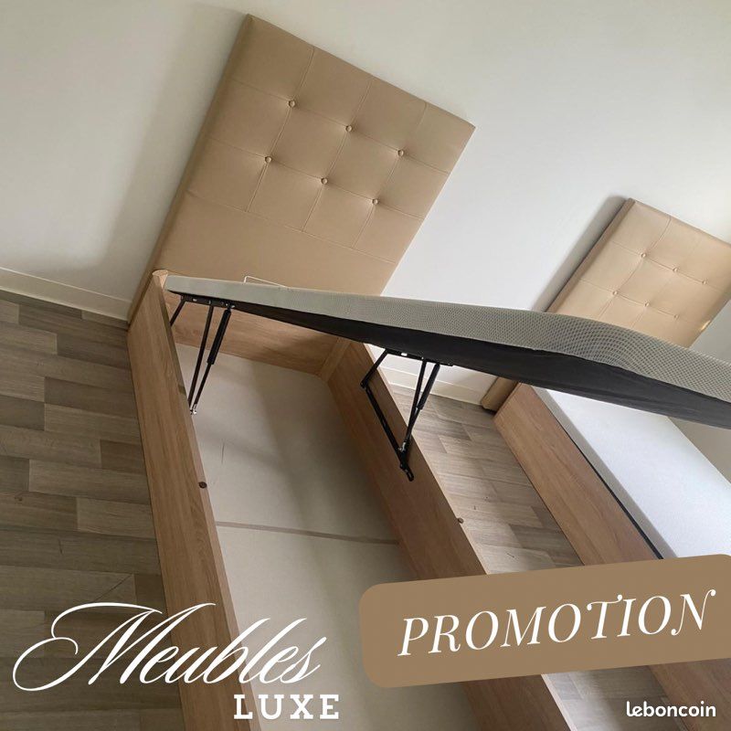 Lit coffre avec ou sans matelas en PROMOTION (image 1)