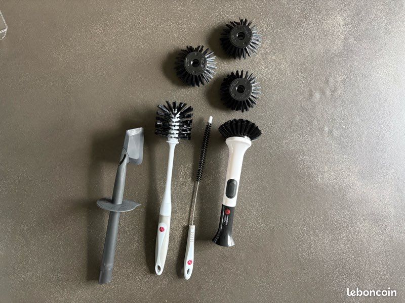 Lot De 3 Brosses Nettoyage Compatibles Monsieur Cuisine Plus, Connect, Smart - Brosses Lames, Gobelet Et Accessoires