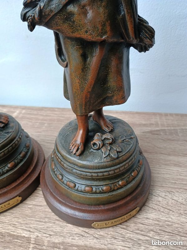 Sculptures en régule l'angélus d'après Adrien Gaudez (image 14)
