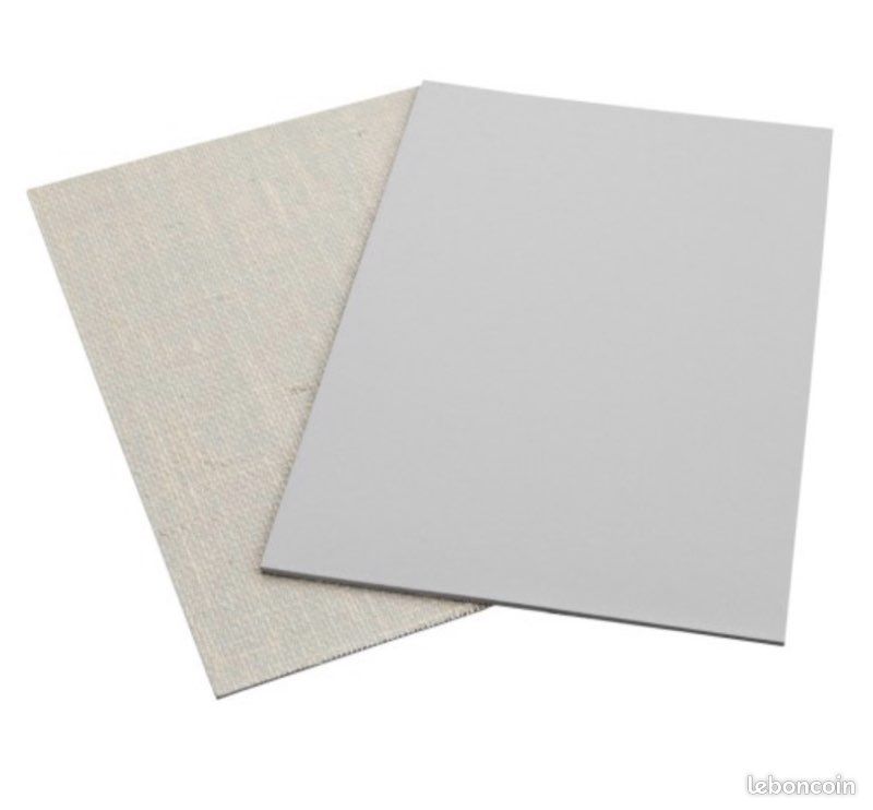 Lot de 2 plaques de lino gris A3 / linogravure (image 1)