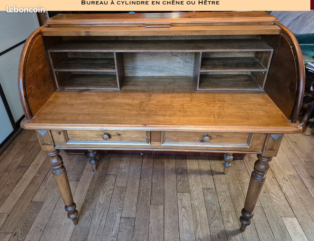 Bureau à cylindre en Hêtre massif (image 2)