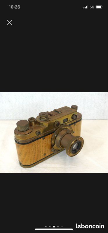 Appareil photo zorki urss ,repro leica vintage gainage bois (image 3)