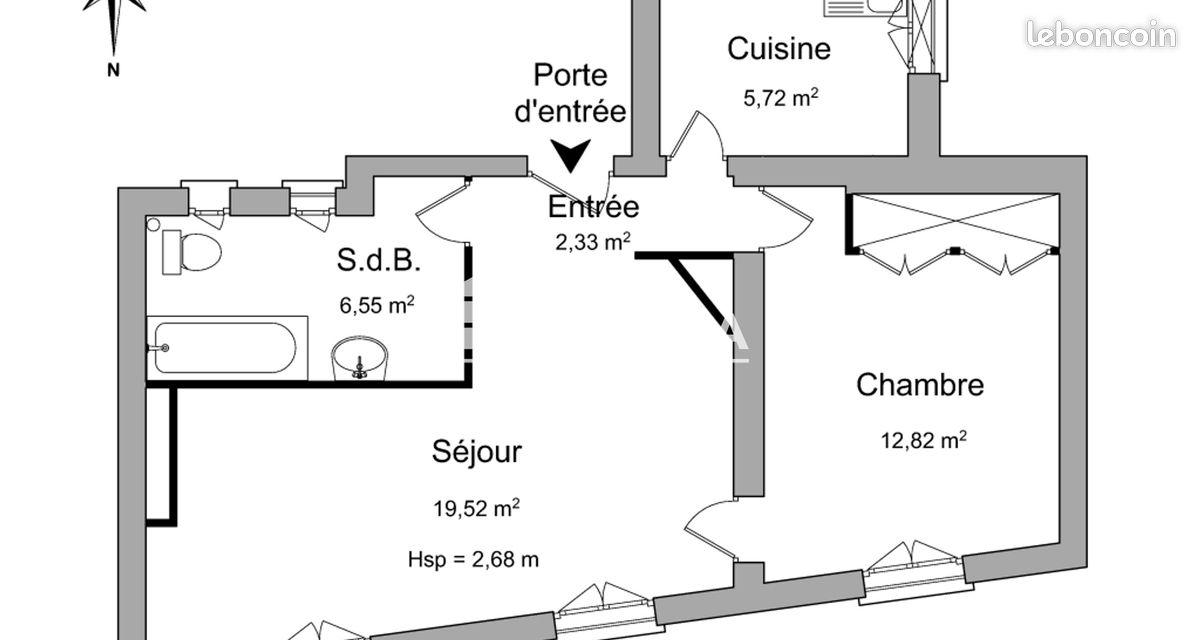 Appartement 2 pièces 47 m² · à Paris 15ème Arrondissement · 46,9 m² · 1 542 €/mois