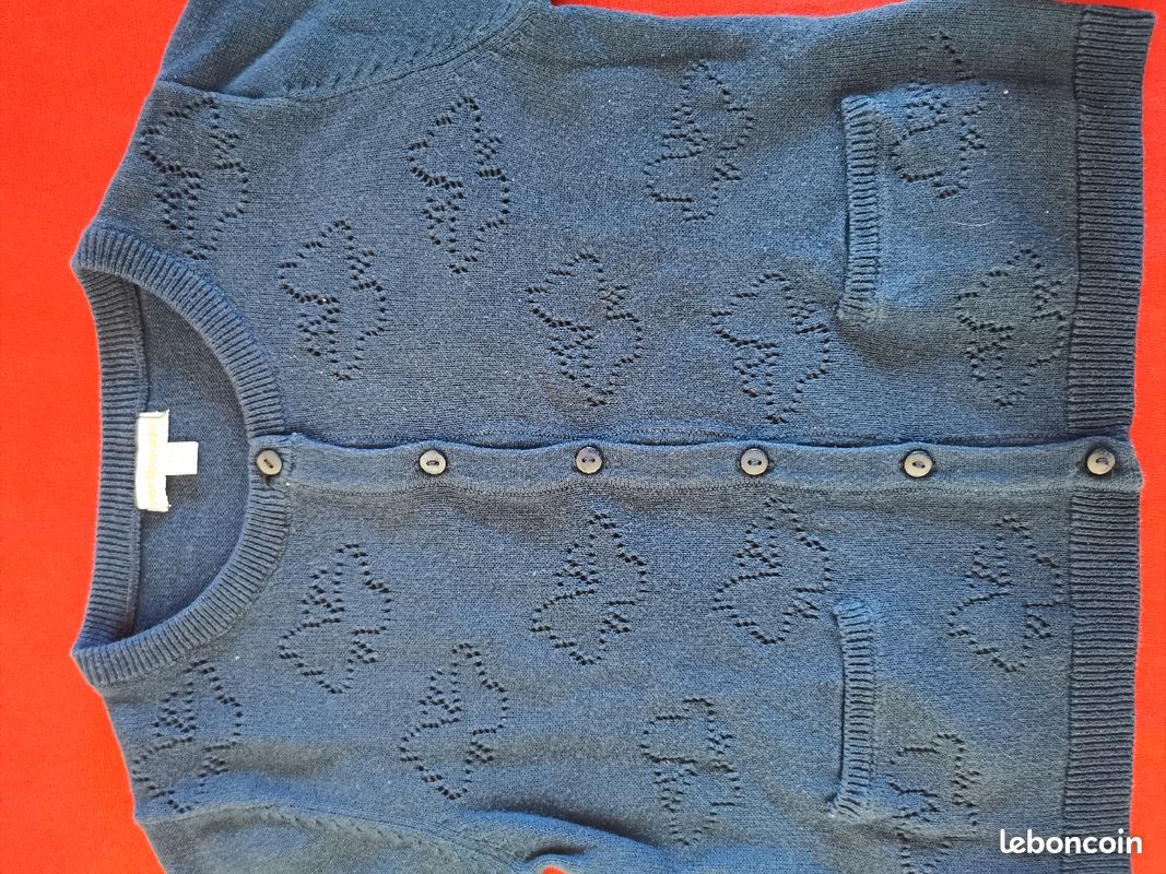 Gilet manches longues bleu 6 ans Vertbaudet (image 5)