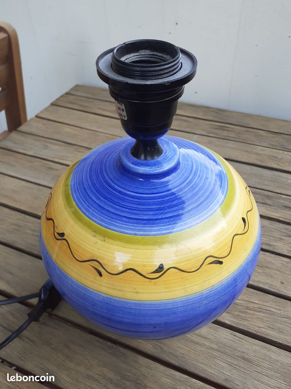 Pied de lampe bleu (image 3)