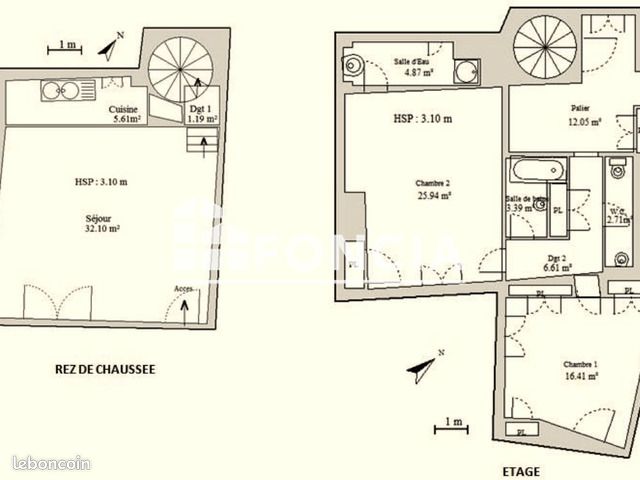 Appartement a louer clermont-ferrand - 3 pièce(s) - 110 m2 - Surfyn