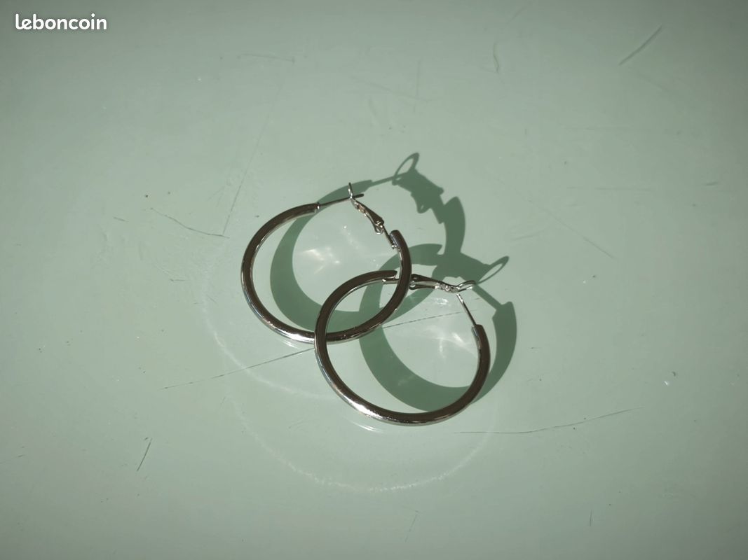 Boucle d'oreille acier inoxydable (image 1)