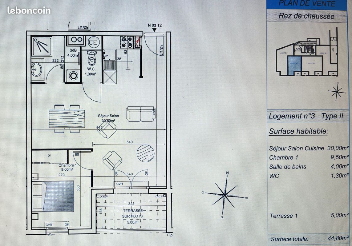 Appartement 2 pièces 45 m² · à Abbeville · 45 m² · 160 000 €