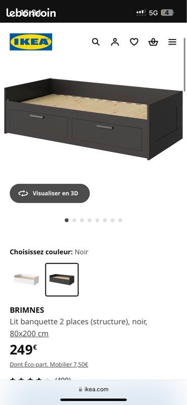 Lit tiroir 1 et 2 places IKEA (image 1)