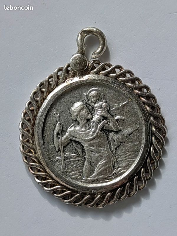 Médaille ancienne type argent -art nouveau-  enfants à Les Grandes