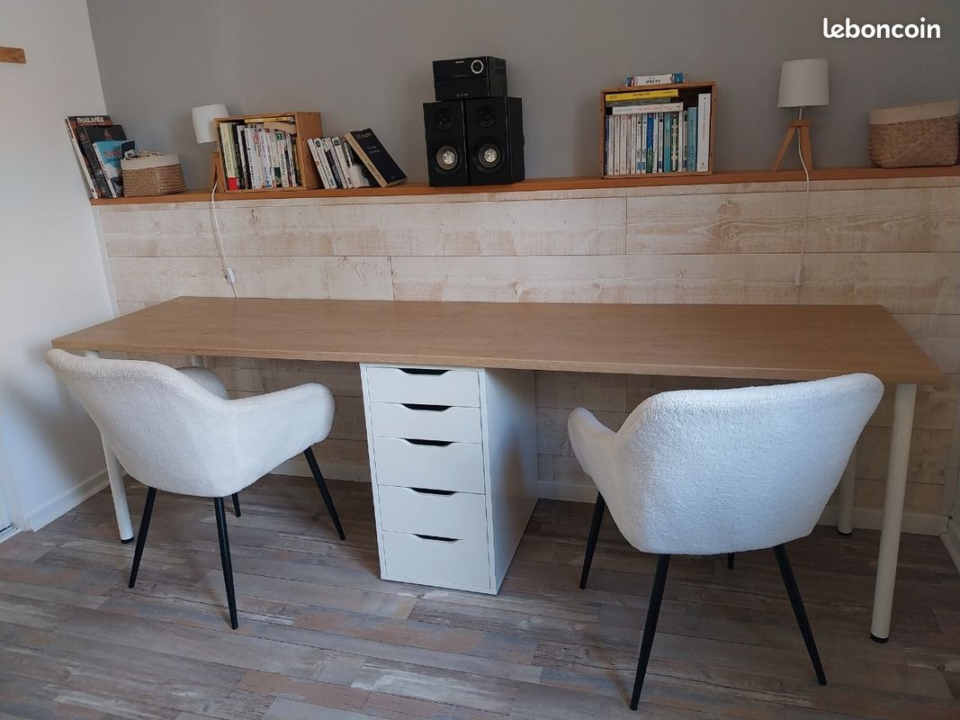 Bureau double + fauteuils (image 2)