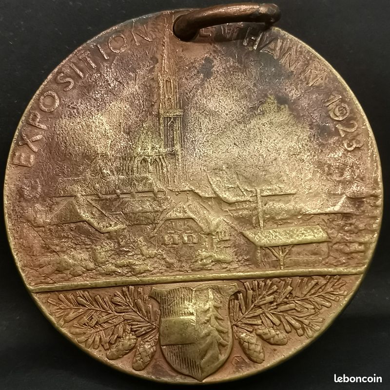 Médaille Exposition Ville De Thann 1923 – Alsace – 50mm, 55.5g – XIXème ?