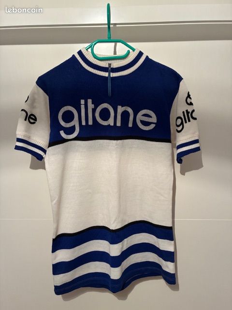 Maillot Cyclisme Vintage Gitane – Tour De France, 100% Laine, Taille S