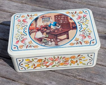 ANCIEN COFFRET BOÎTE en bois décor breton EUR 20,00 - PicClick FR
