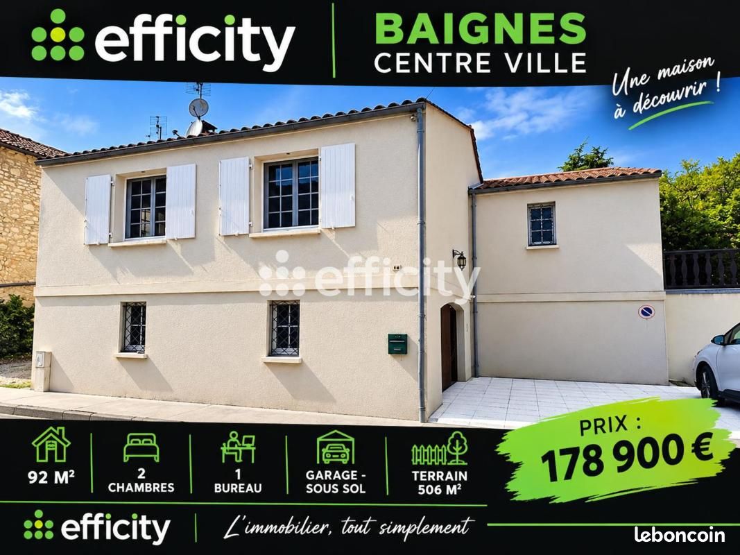 Maison 5 pièces 92 m² · à Baignes-Sainte-Radegonde · 92 m² · 178 900 €