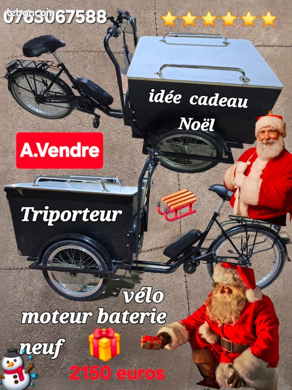 Velo cargo 3 roues cadeau Noël (image 1)