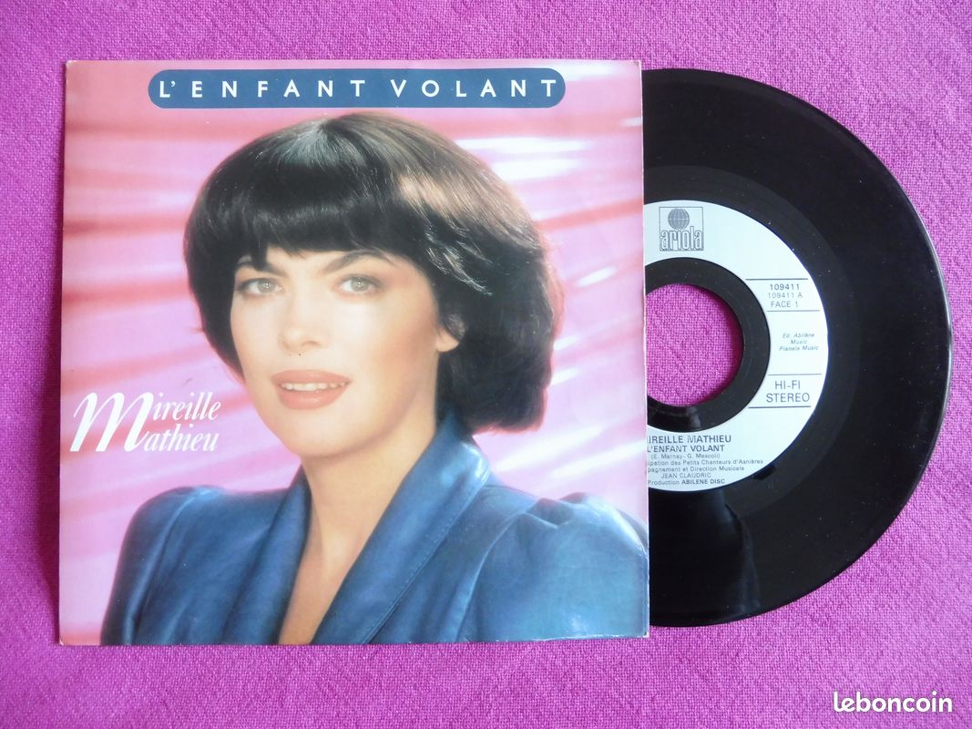 Mireille Mathieu "L'enfant Volant" disque vinyle 45t (image 1)