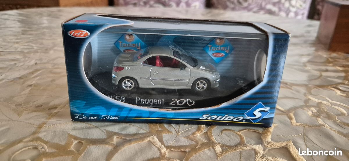 Miniature Voiture Peugeot 206 CC Décapotable, échelle 1/43, Occasion