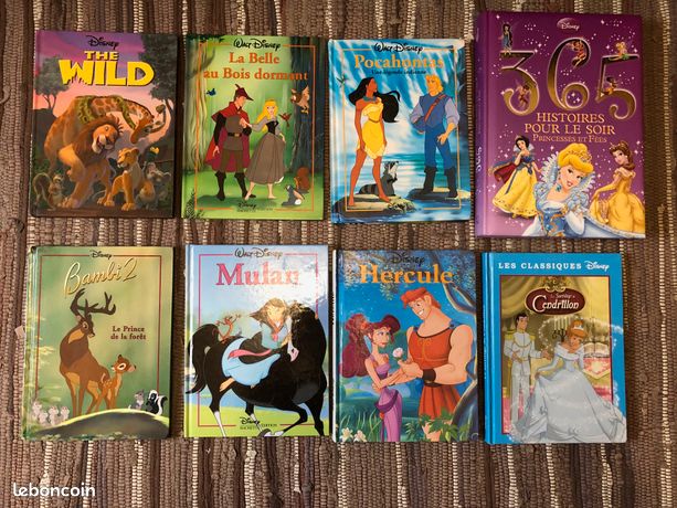 Livres Disney Classic French Disney Book Bambi Roi Lion Cendrillon