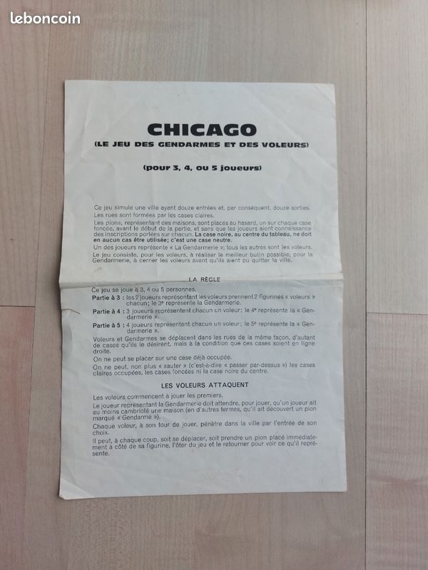 Jeu de société ancien « Gendarmes et Voleurs » - JJF