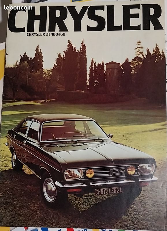 Brochure Chrysler 2L /160/180 et supplément journal janvier 1971 de la SIMCA 1100 Spéciale (image 1)