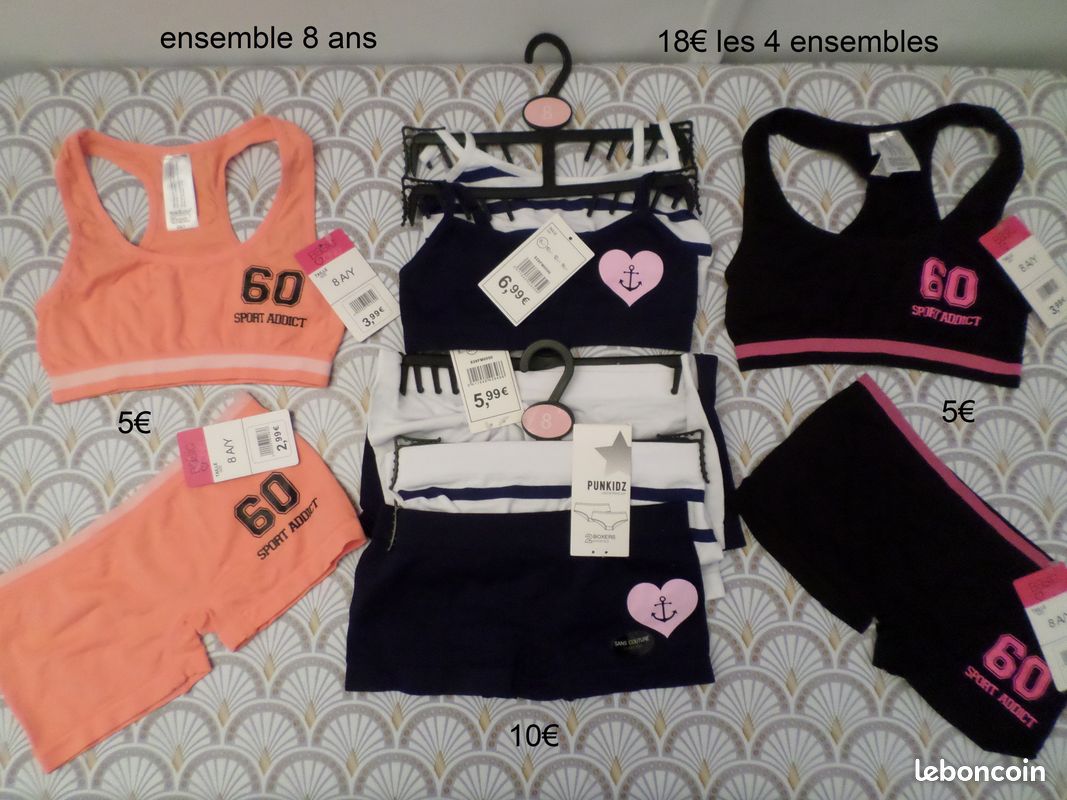 Vêtement Ensemble Brassiere Shorty Fille Vêtements De Gym/sport