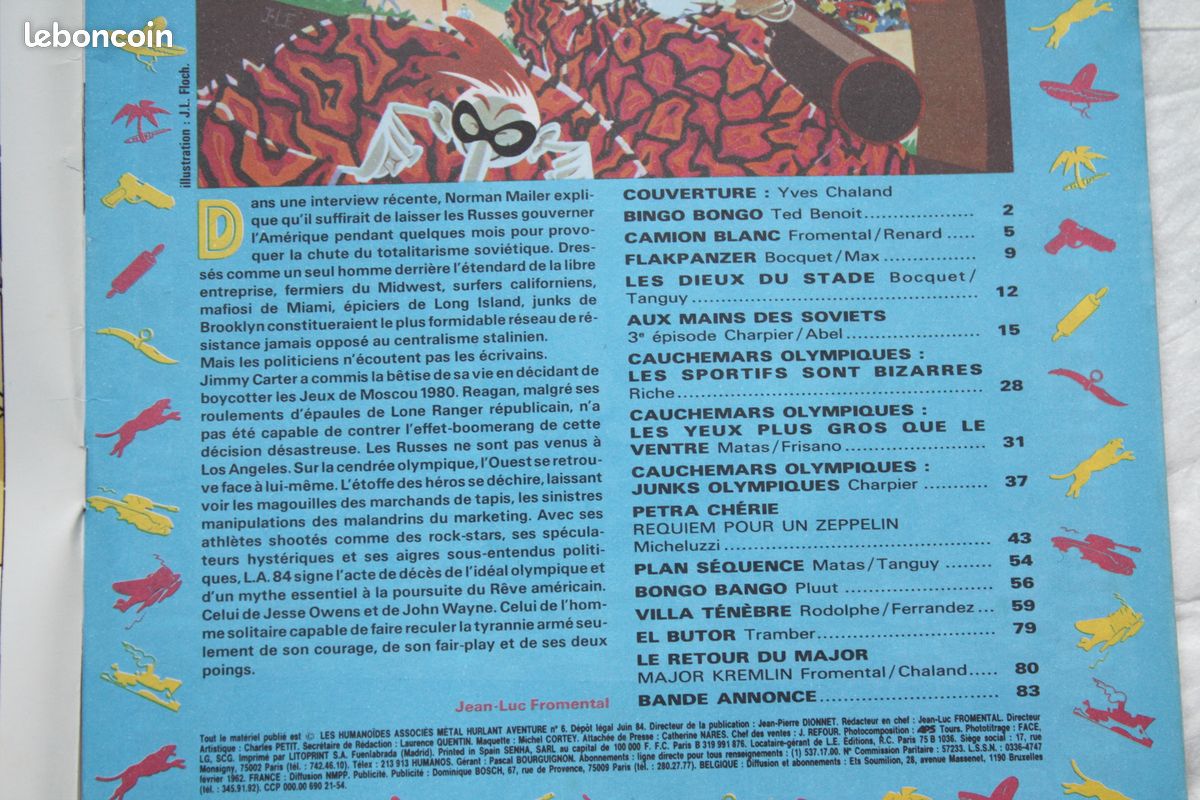 BD Métal Hurlant Aventure n°6 juillet 1984 (image 3)