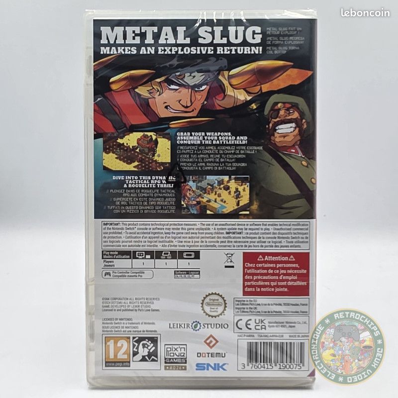 Metal Slug 3 Xbox Complet FR TBE