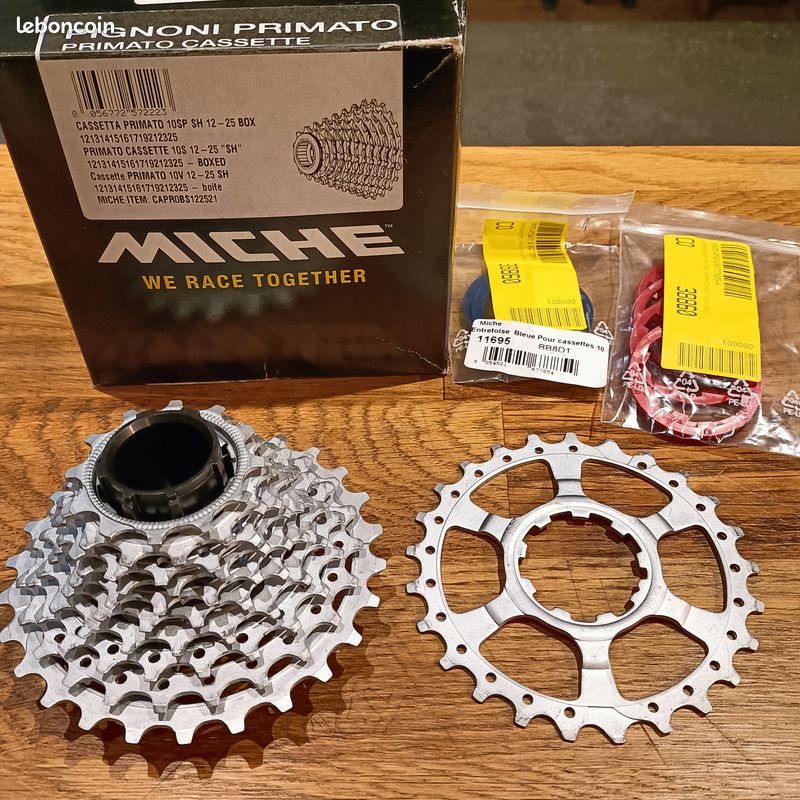 Cassette MICHE PRIMATO 11V – Compatible Campagnolo, Acier Chromé, Plusieurs Dentures De 11/23 à 13/29