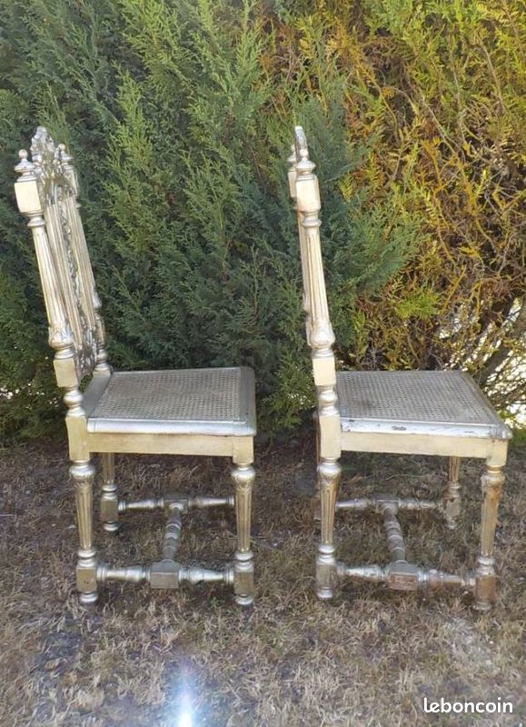 Lot de 2 chaises Louis XIII / Henry II (image 4)