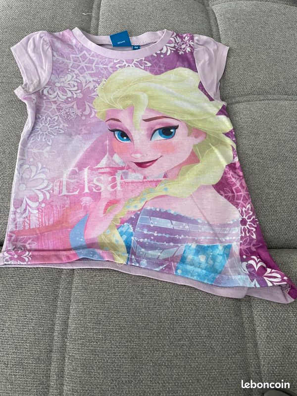 Tee shirt la reine des neiges 4 ans Disney (image 1)