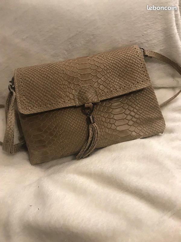 Sac bandoulière cuir cadeau Noël (image 2)