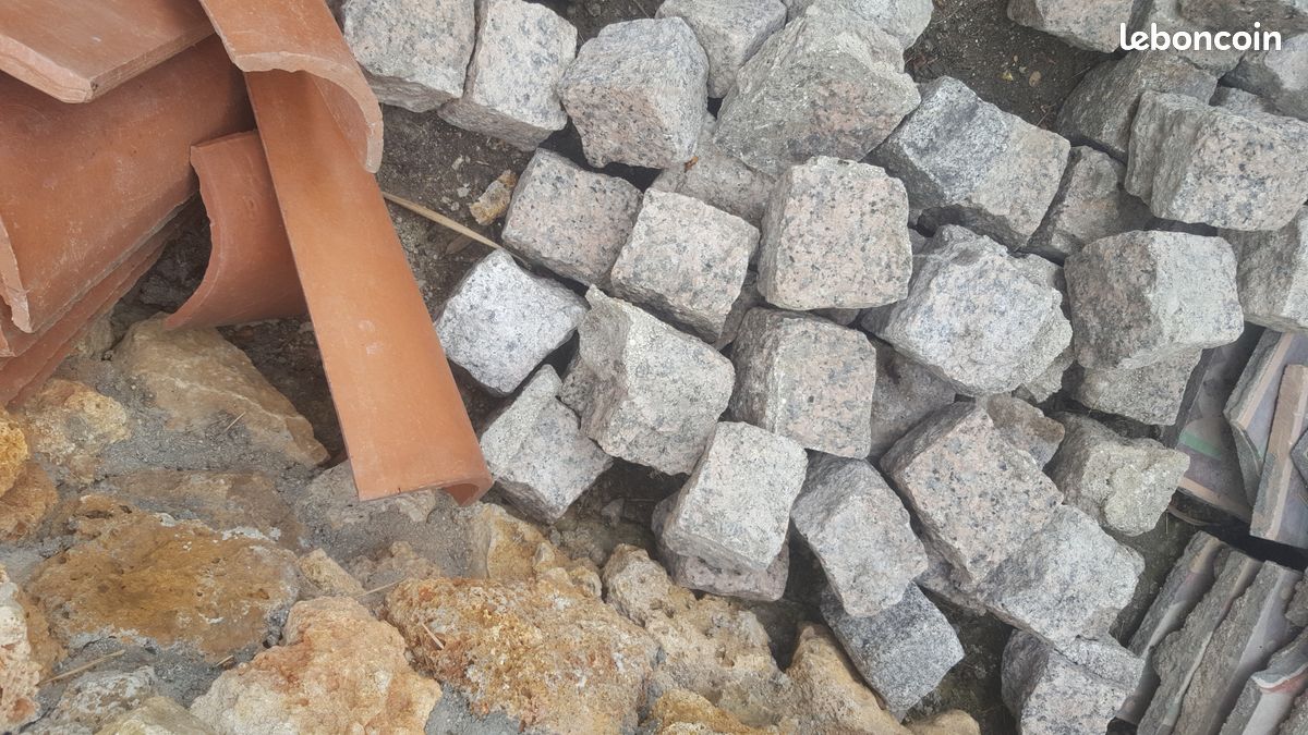Pavés en granit rose, environ 70 carrés lourd pour le sol (image 3)