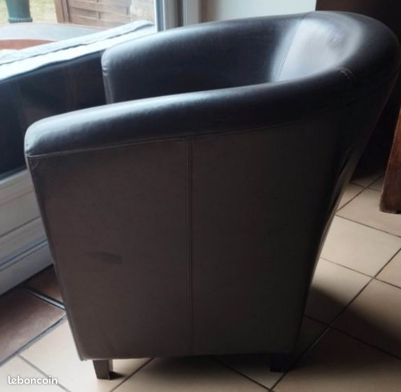 Fauteuil club + pouf (image 5)