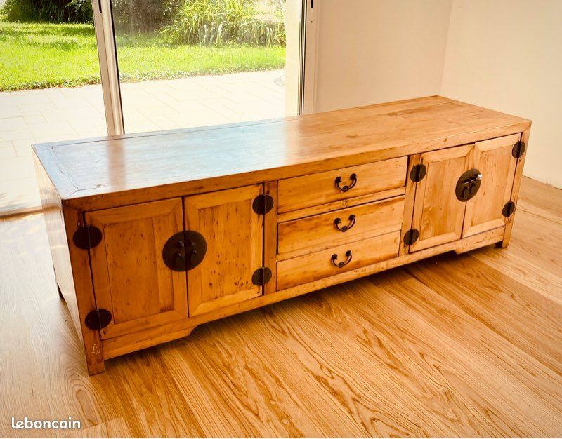 RARE Meuble ancien mongol restauré (image 2)