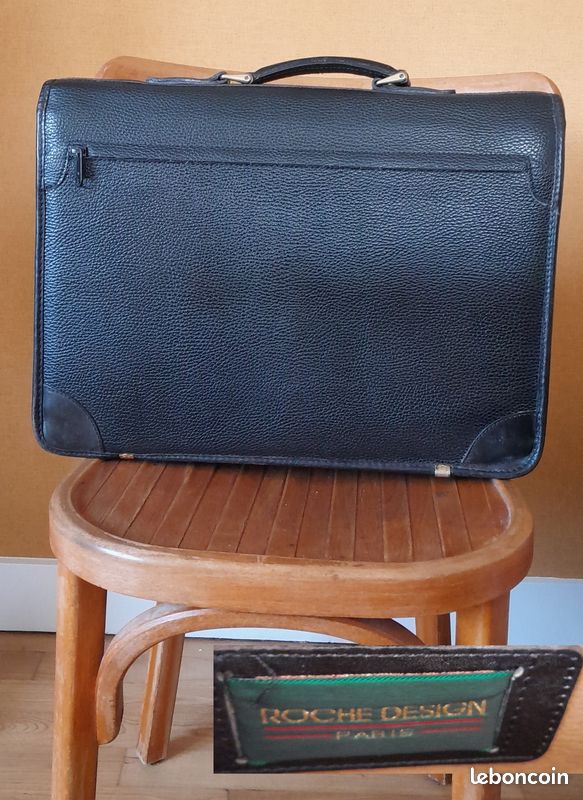 Cartable En Cuir Véritable Pleine Fleur Marron Camel - Neuf Sans étiquette, Style Classique